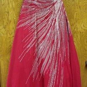 Red Star Burst Pageant/Prom/Formal Dress/Gown